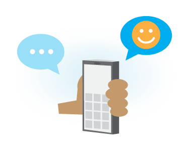text messaging on mobile app